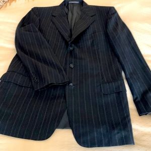 gray pinstripe suit jacket
